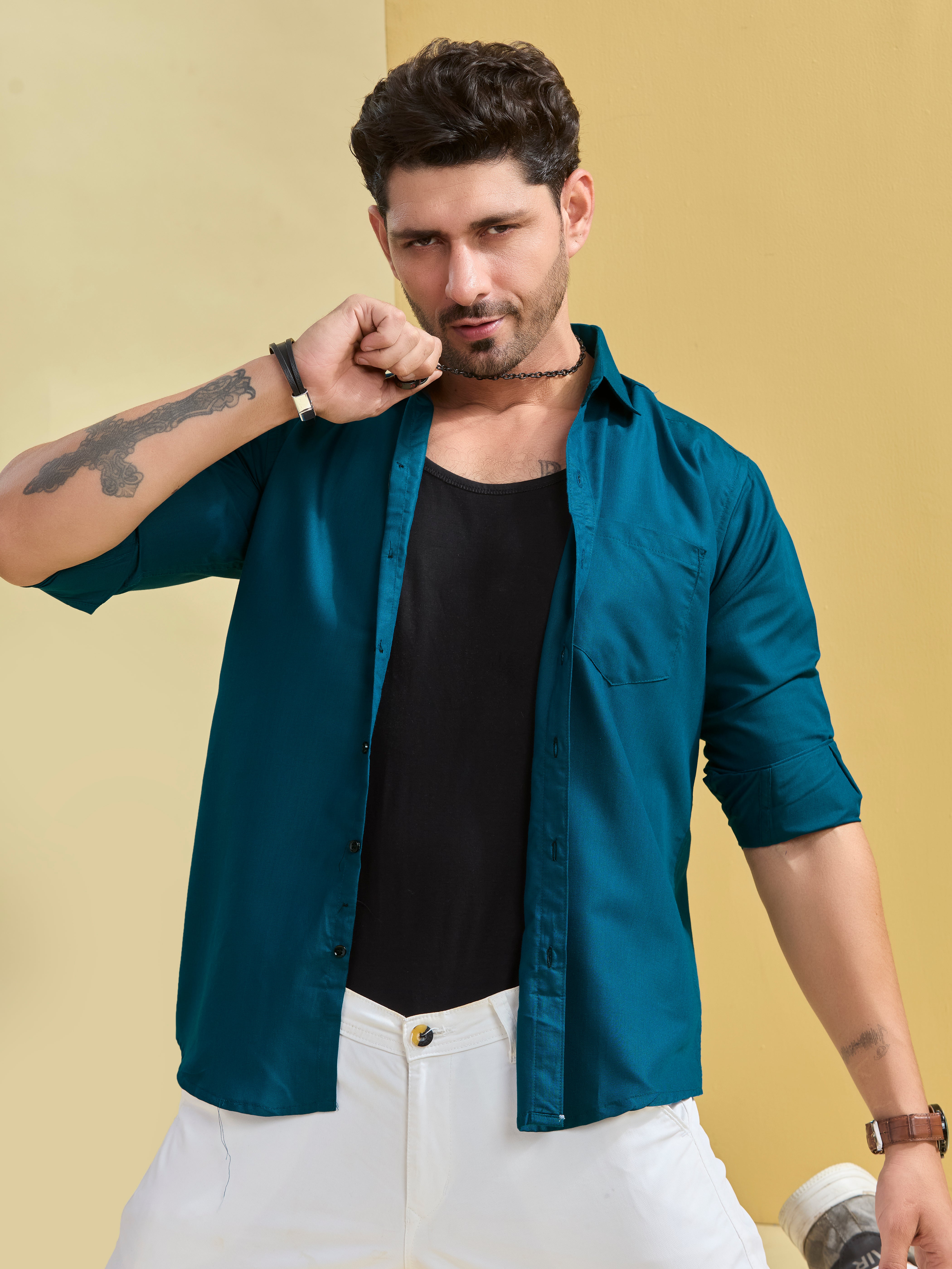 Peacock Blue Regal Twill Shirt