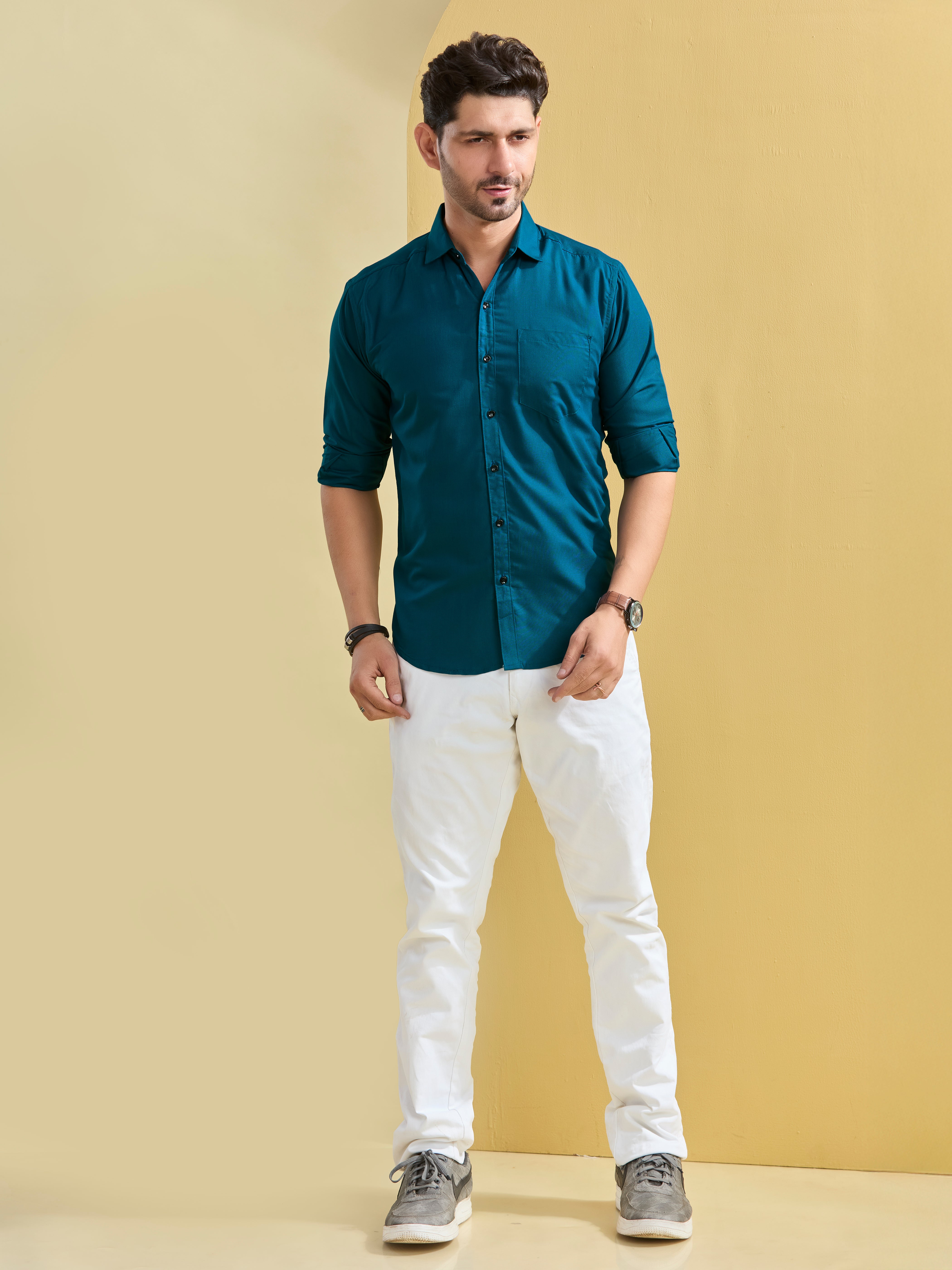 Peacock Blue Regal Twill Shirt