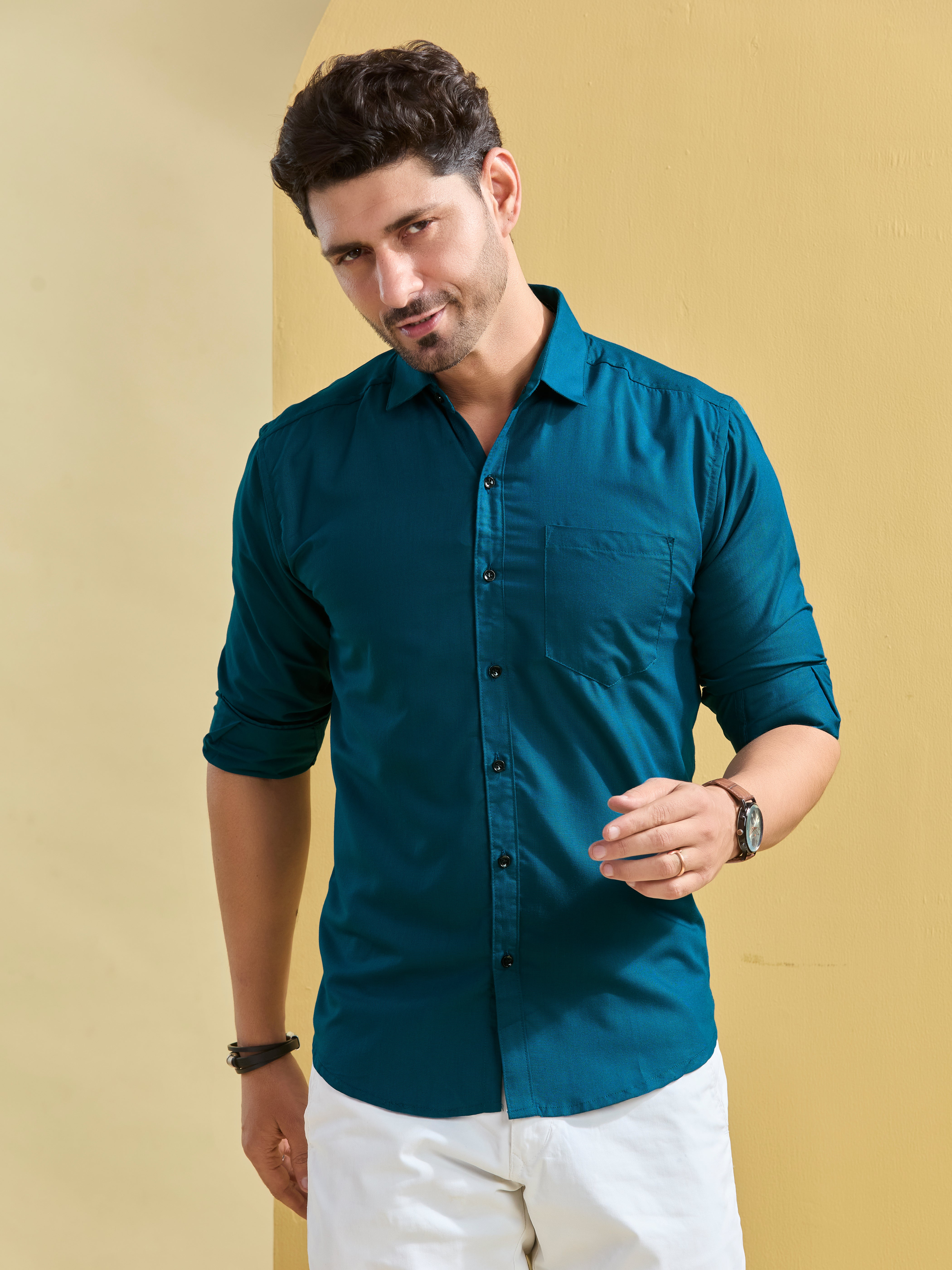 Peacock Blue Regal Twill Shirt