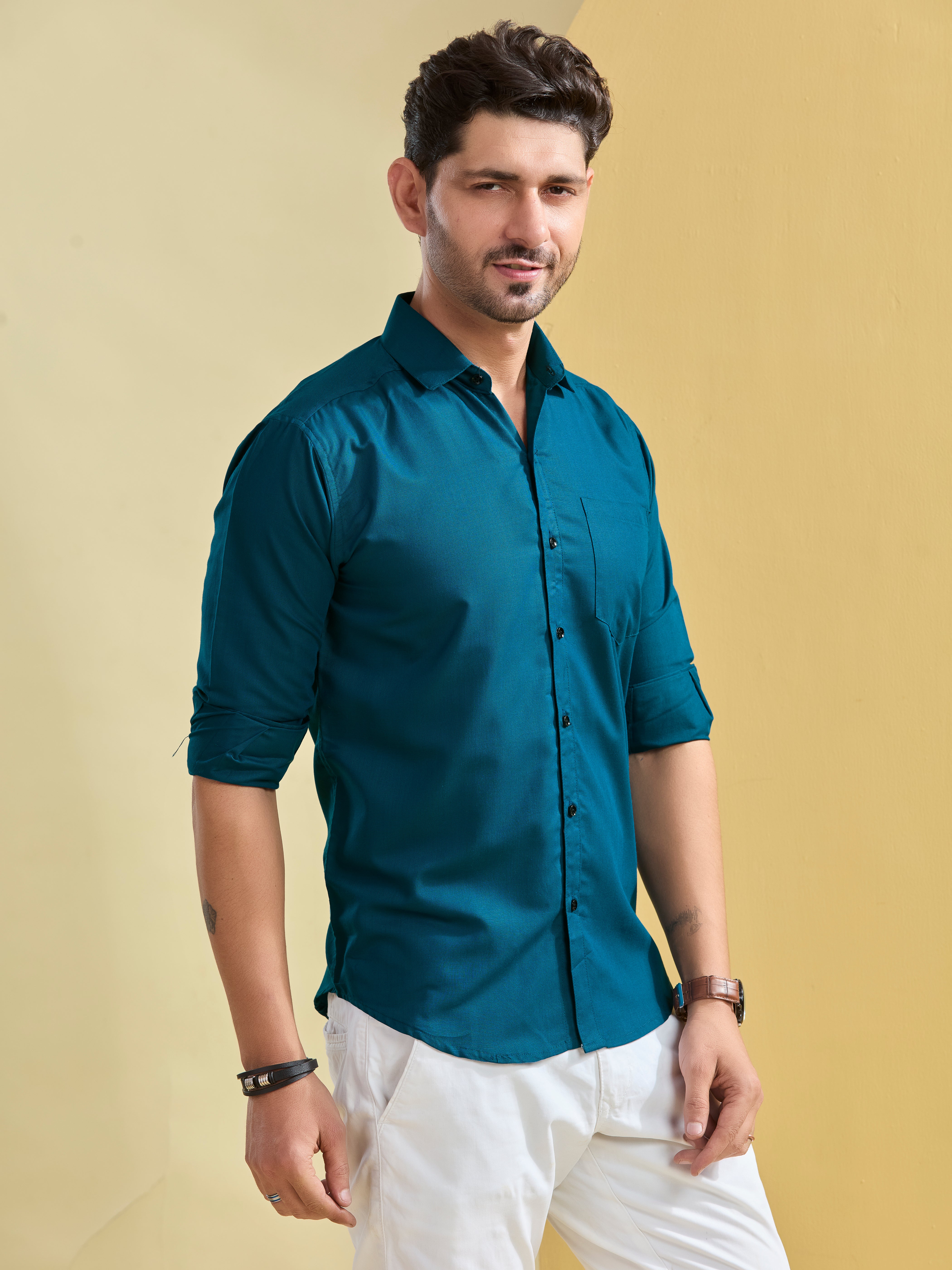 Peacock Blue Regal Twill Shirt