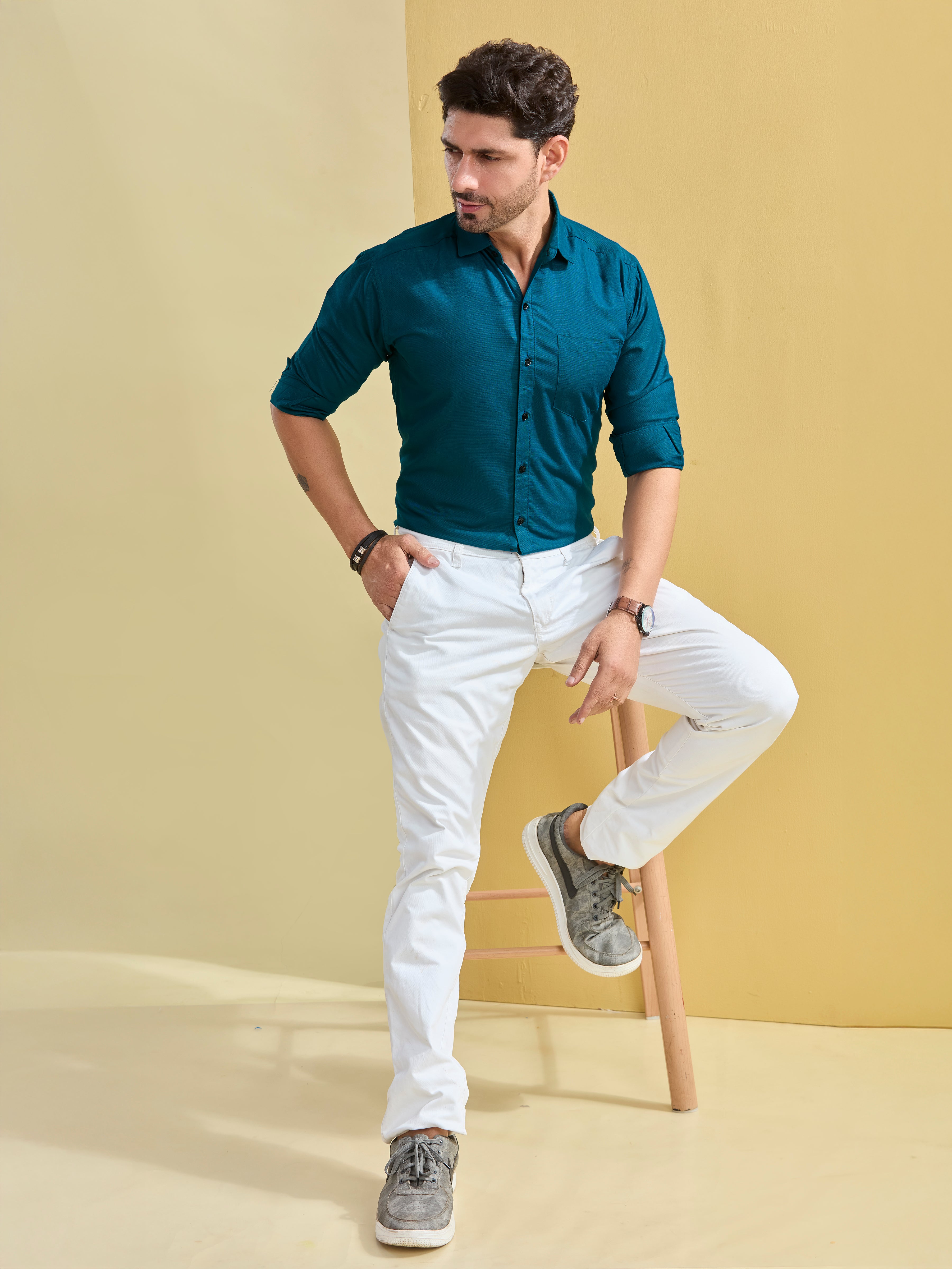 Peacock Blue Regal Twill Shirt