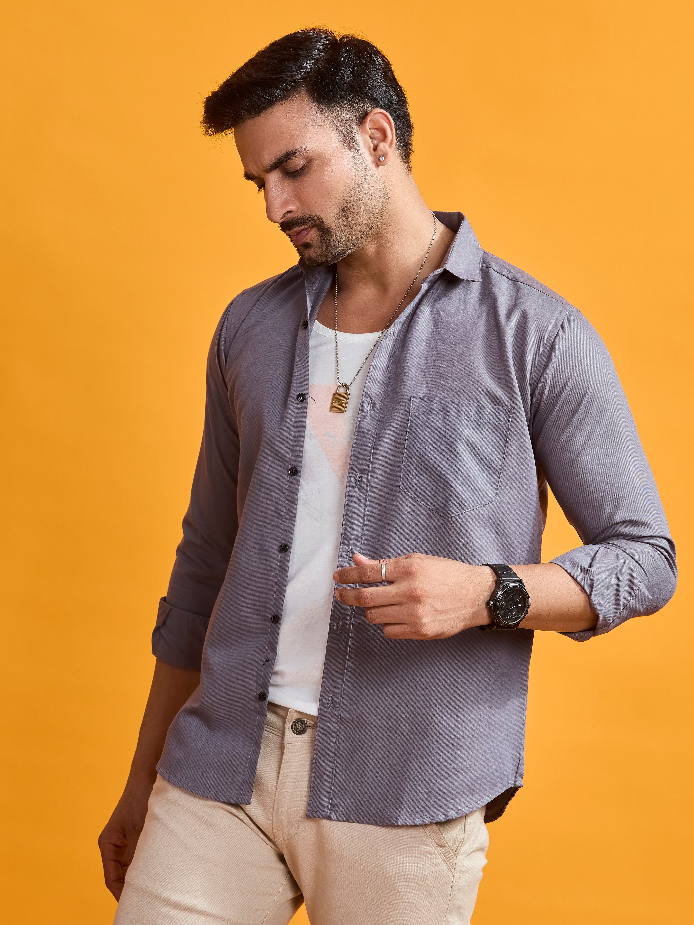 Dark Grey Sterling Twill Shirt