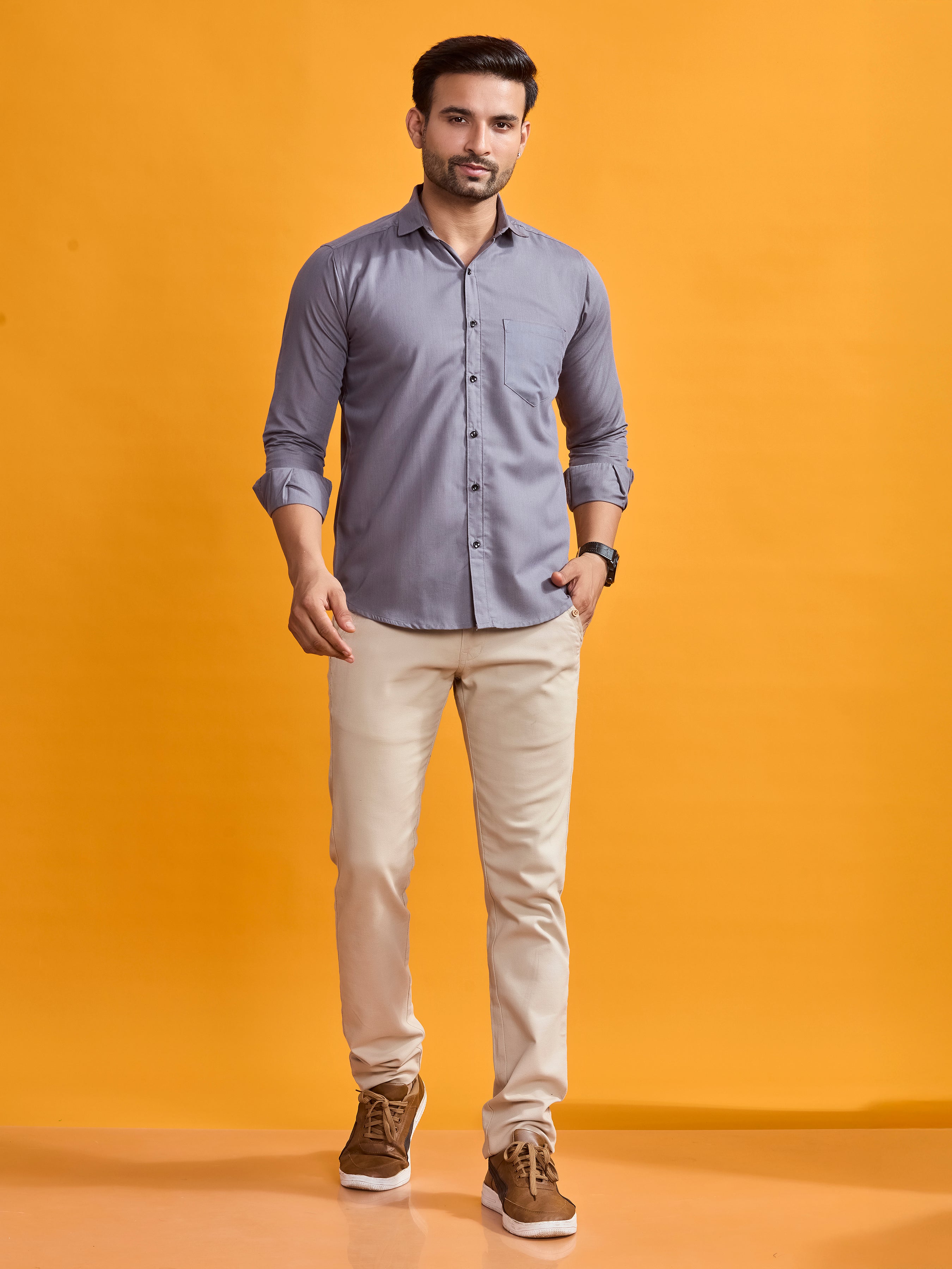 Dark Grey Sterling Twill Shirt