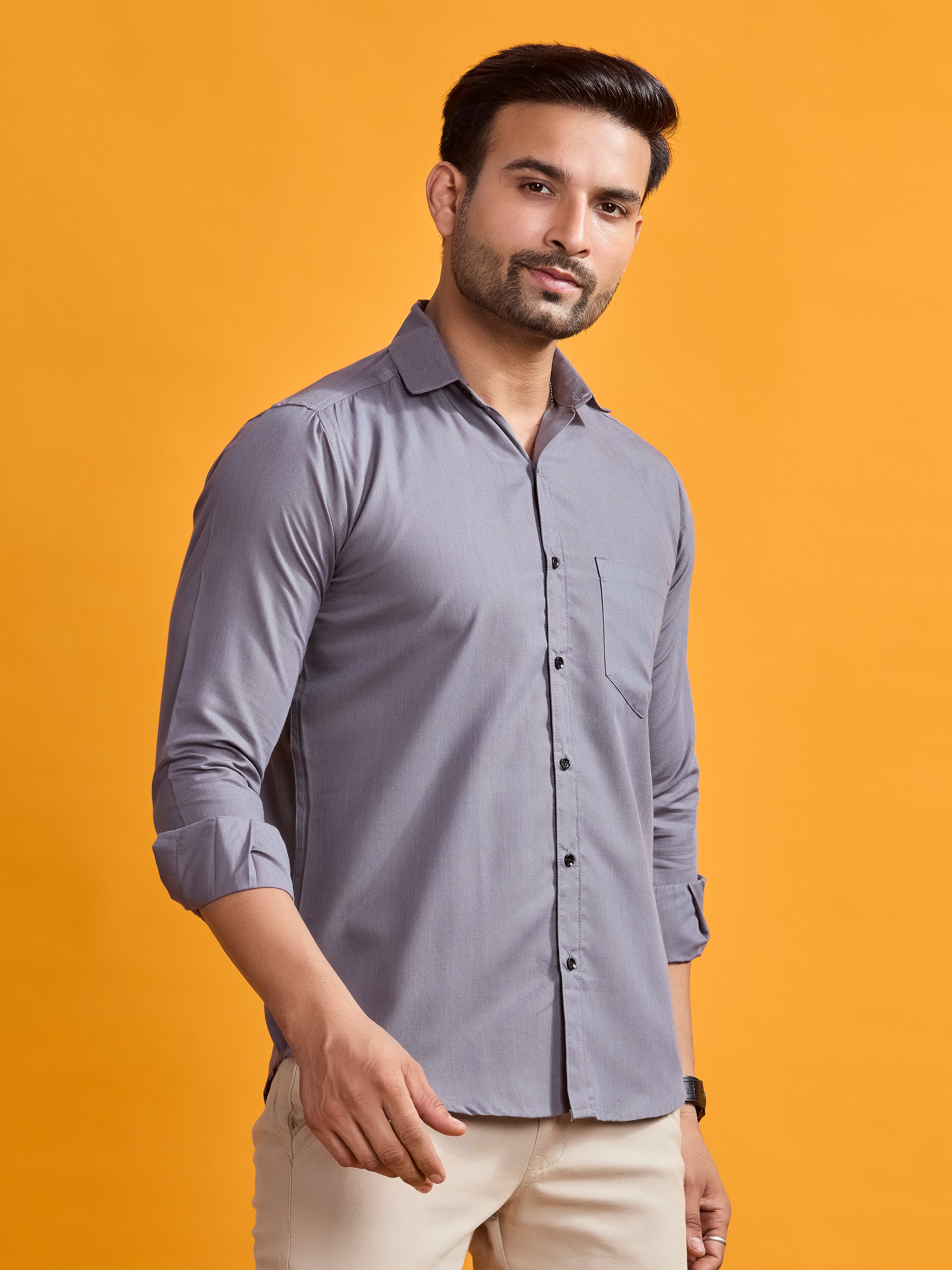 Dark Grey Sterling Twill Shirt