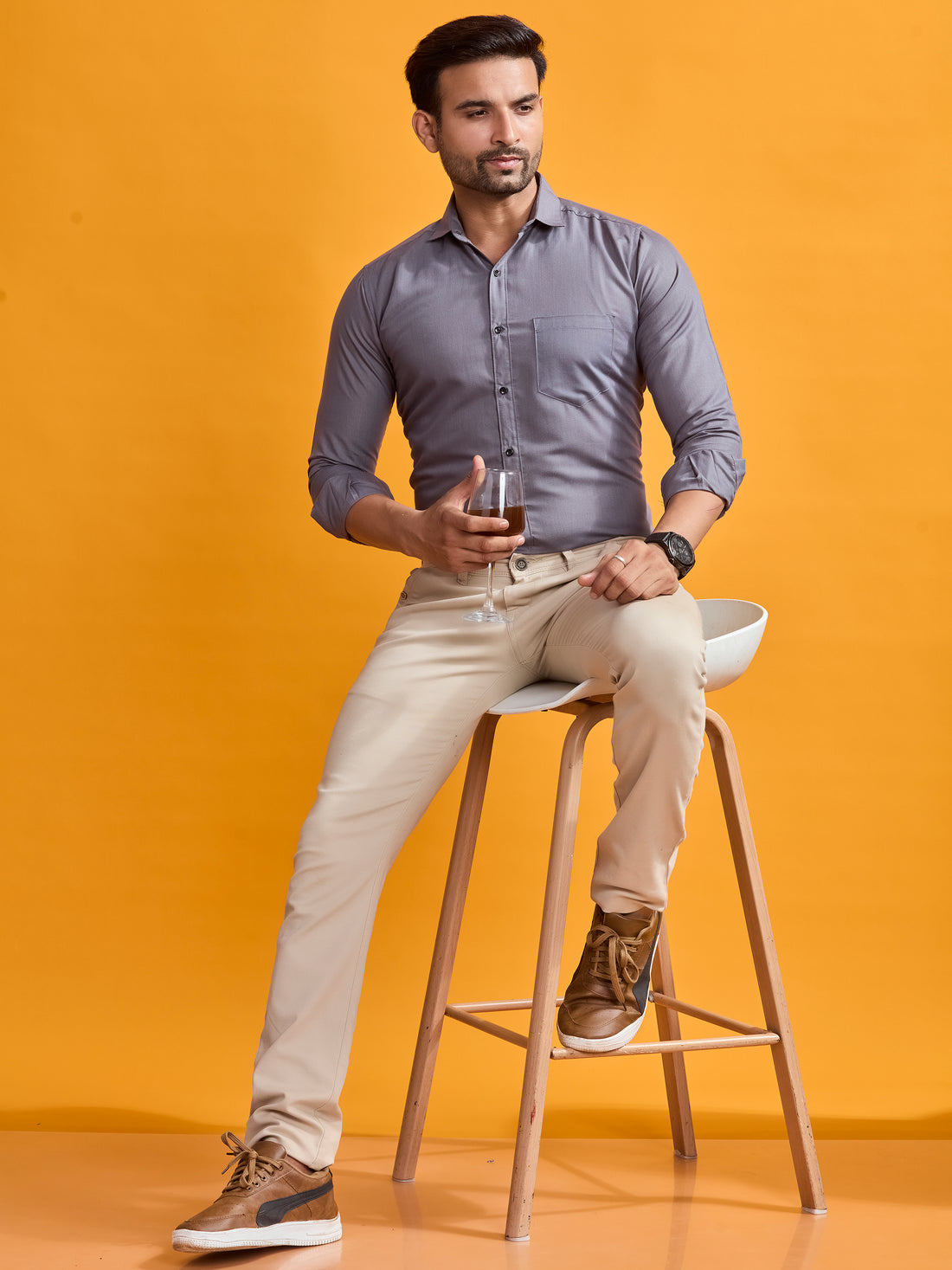 Dark Grey Sterling Twill Shirt