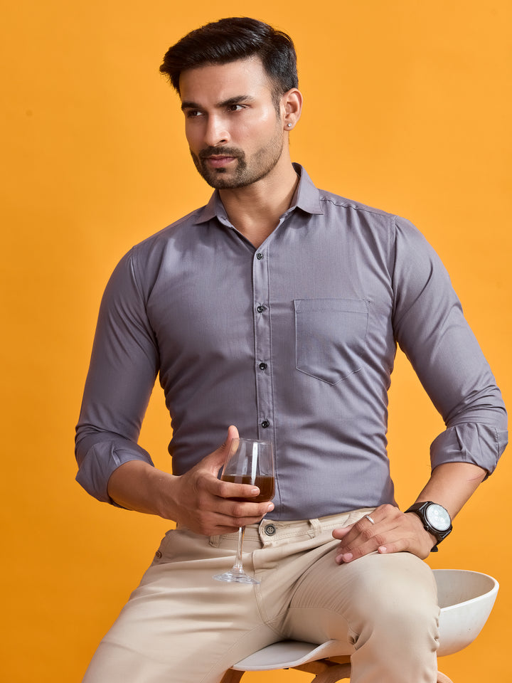 Dark Grey Sterling Twill Shirt