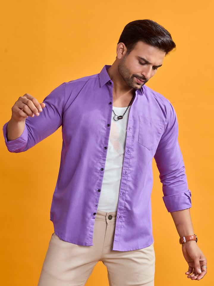 Violet Regal Satin Shirt