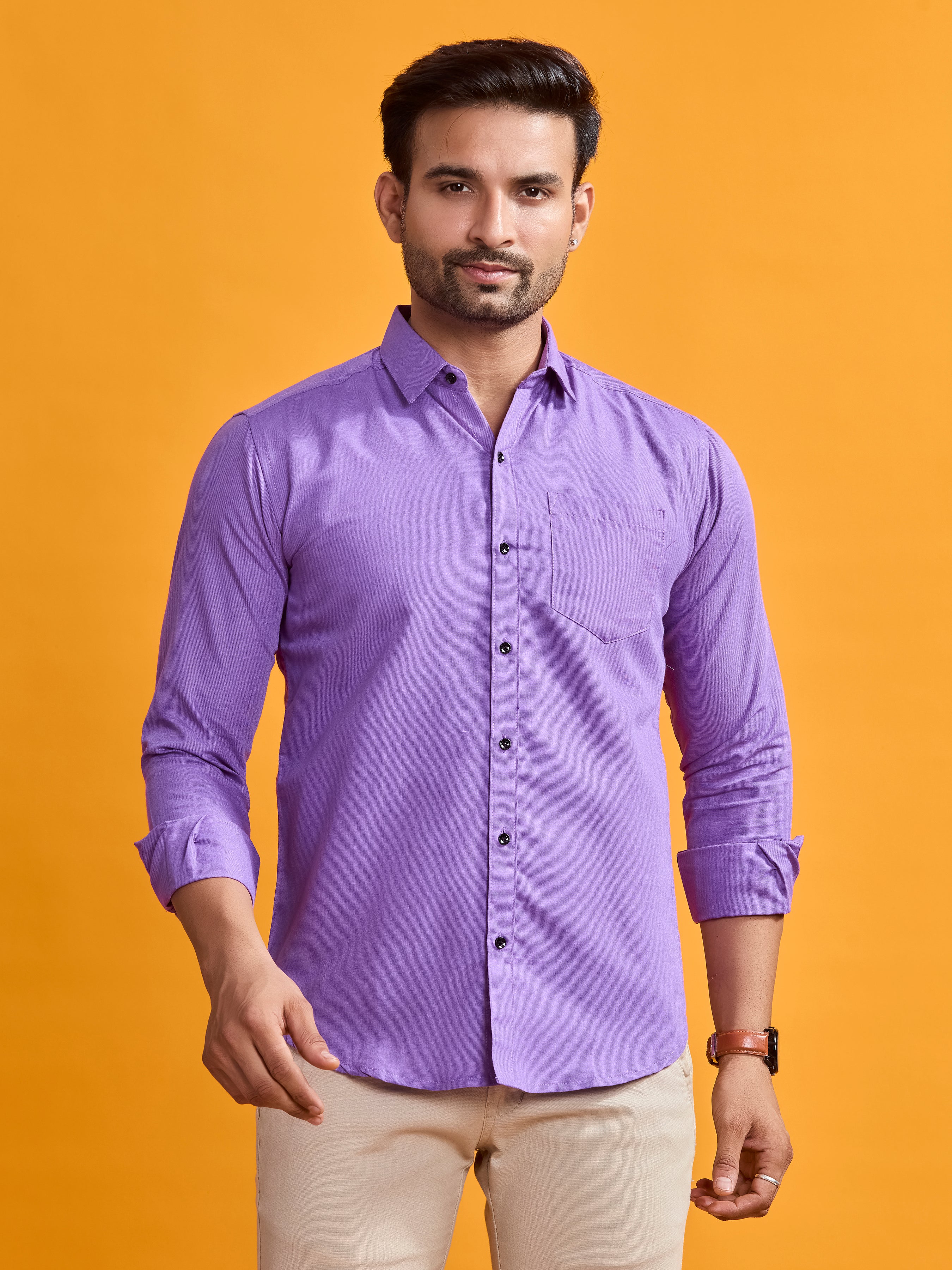 Violet Regal Satin Shirt