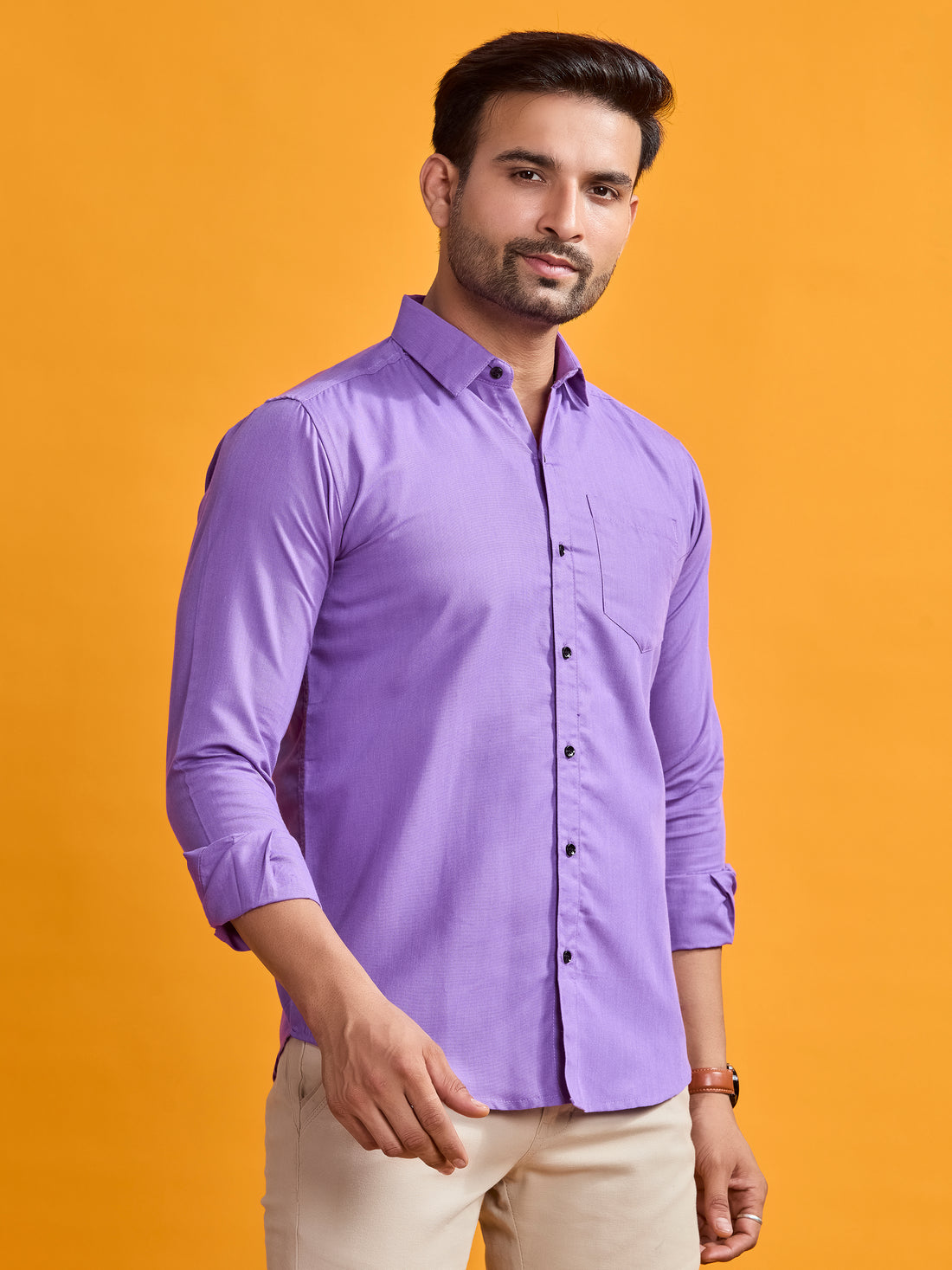 Violet Regal Satin Shirt