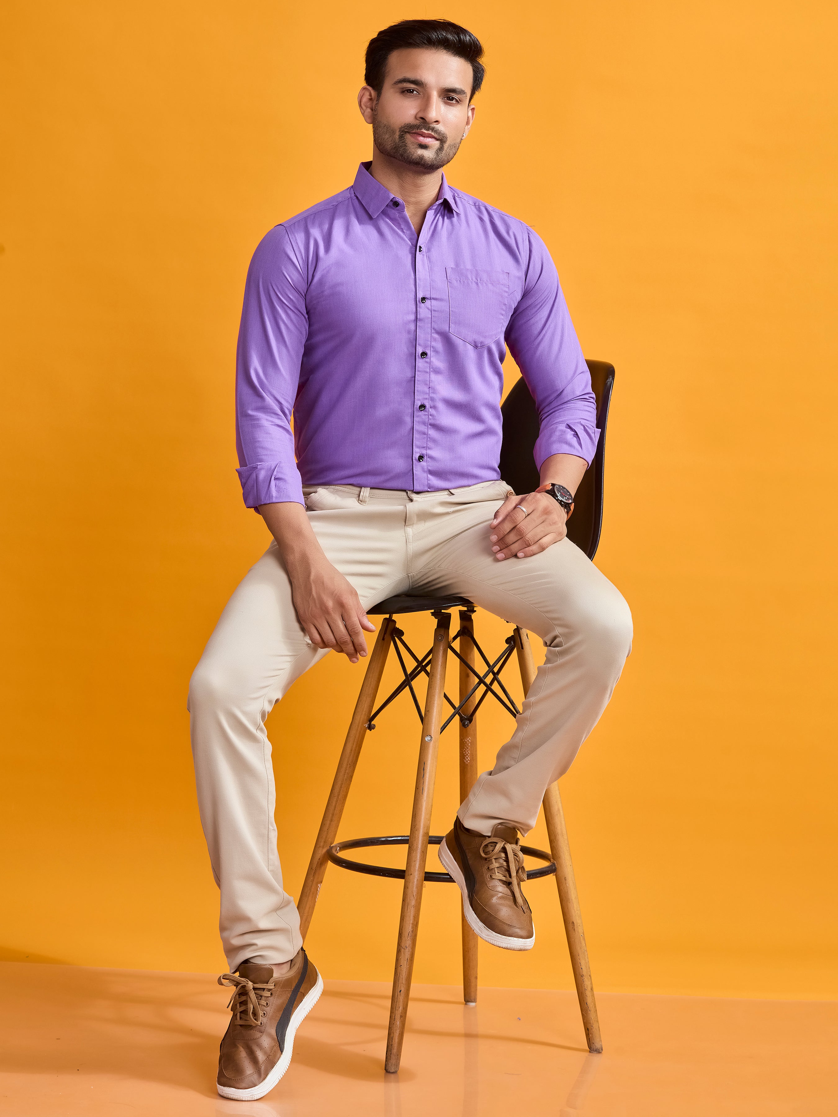 Violet Regal Satin Shirt