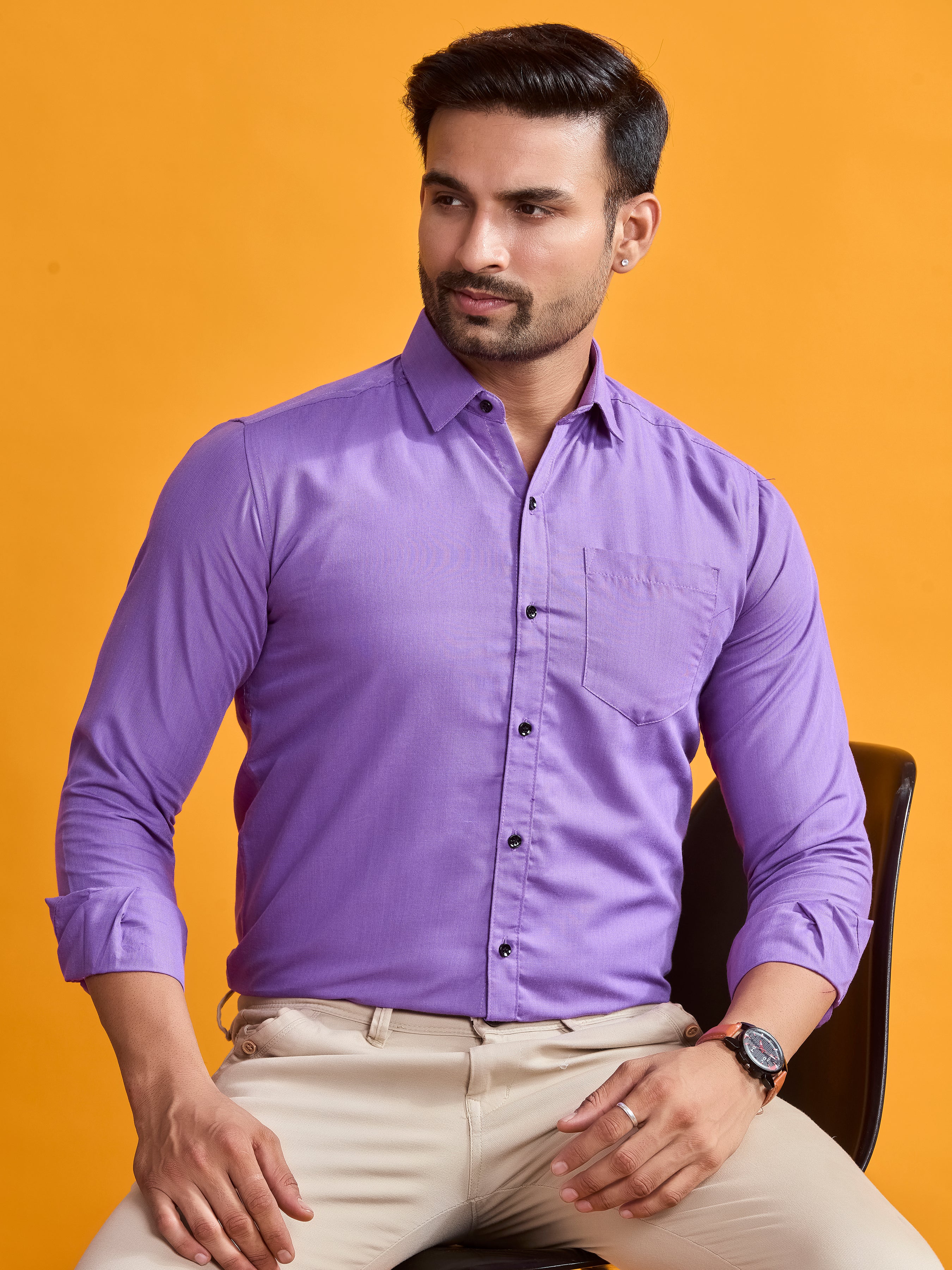 Violet Regal Satin Shirt