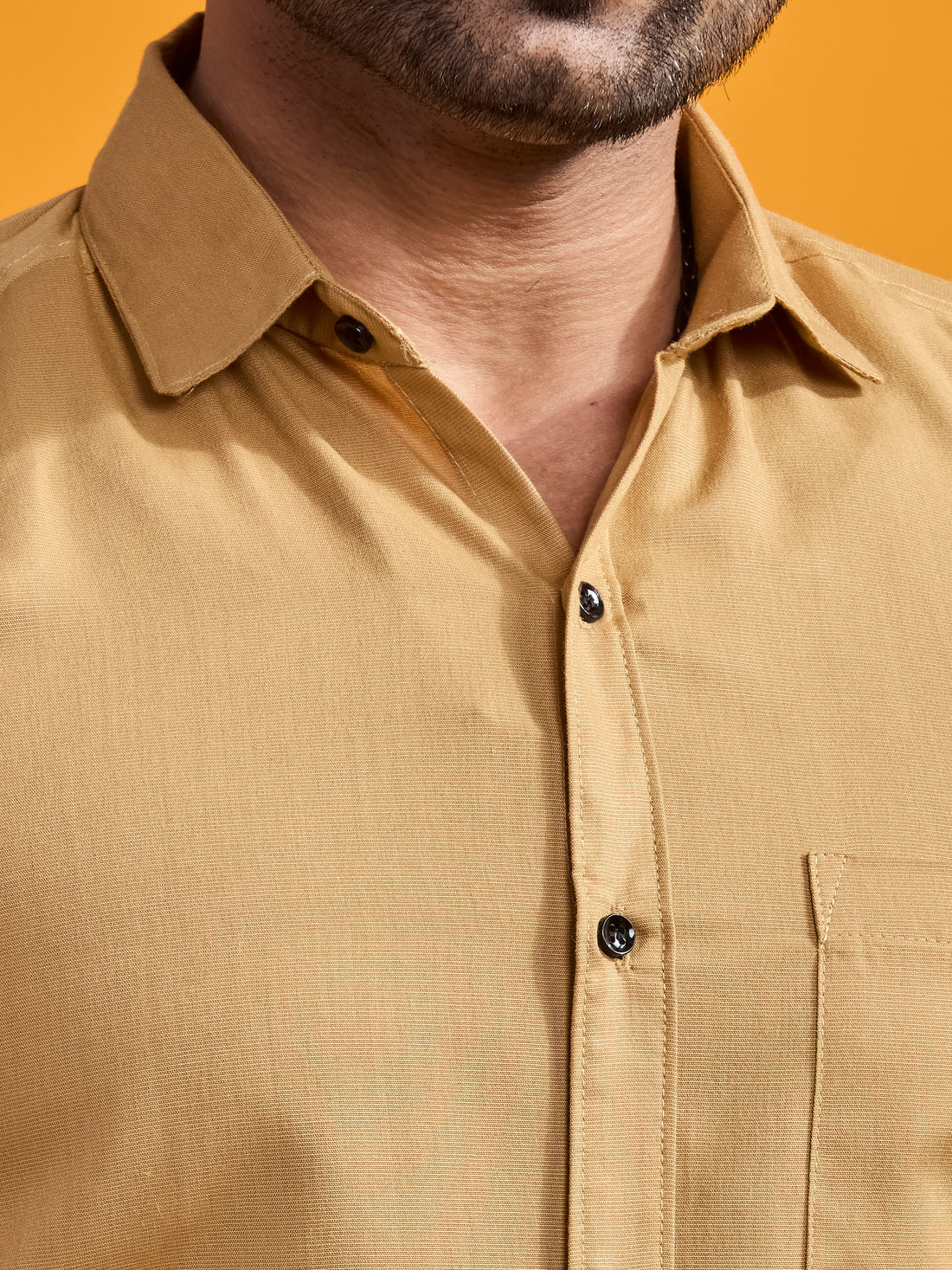 Khaki Brown Executive Linen Shirt