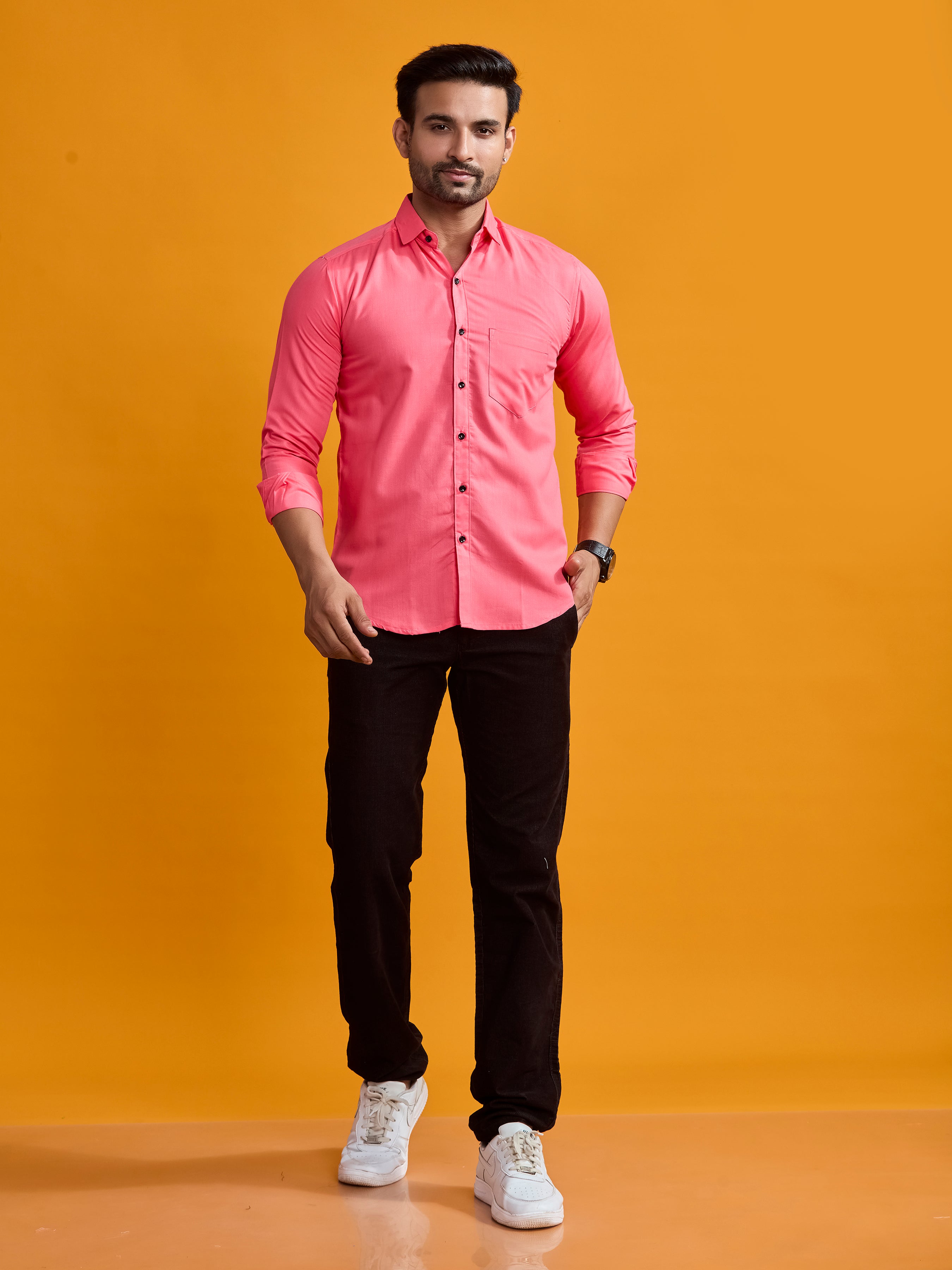 Dark Pink Luxe Satin Shirt