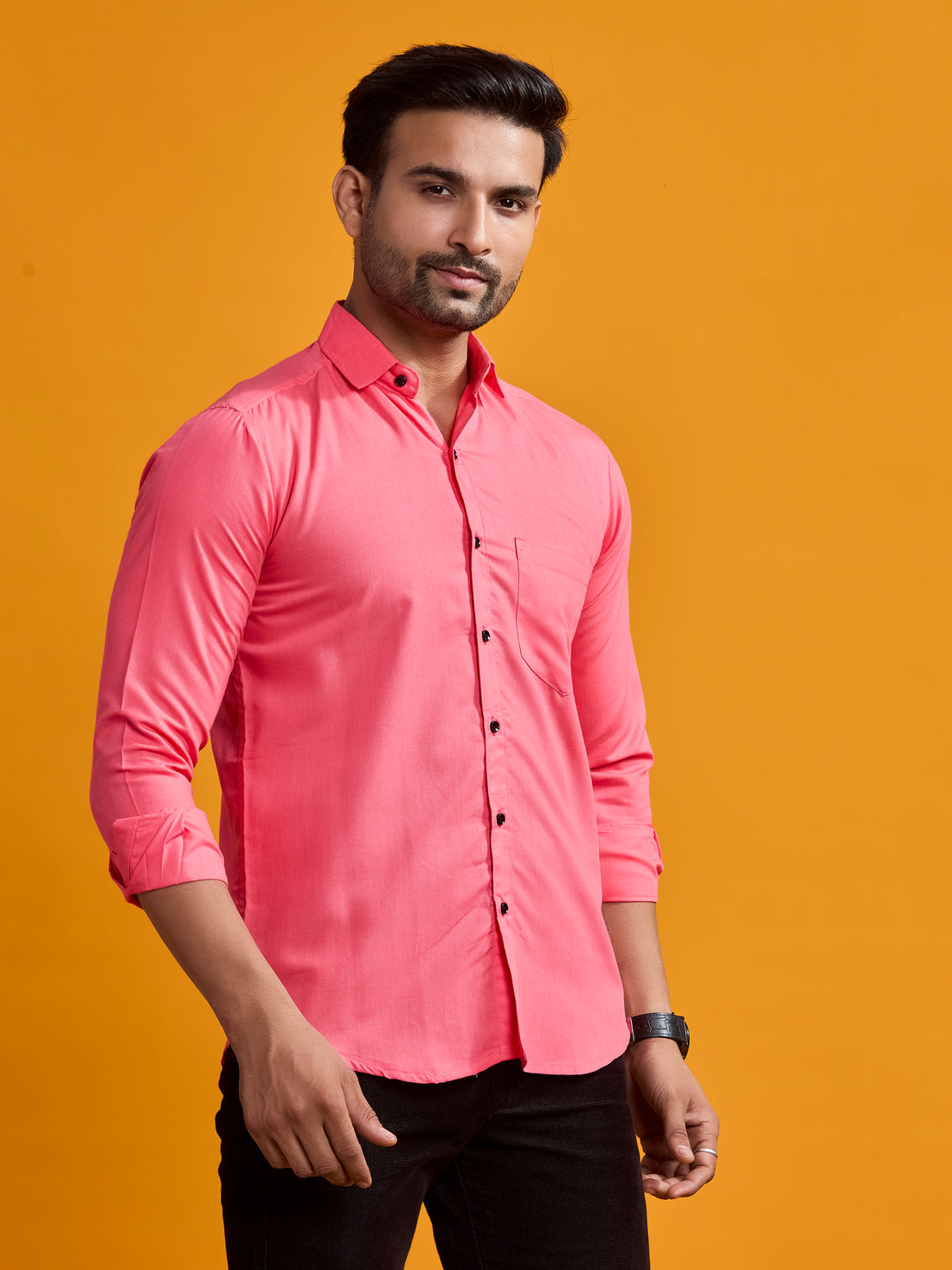 Dark Pink Luxe Satin Shirt