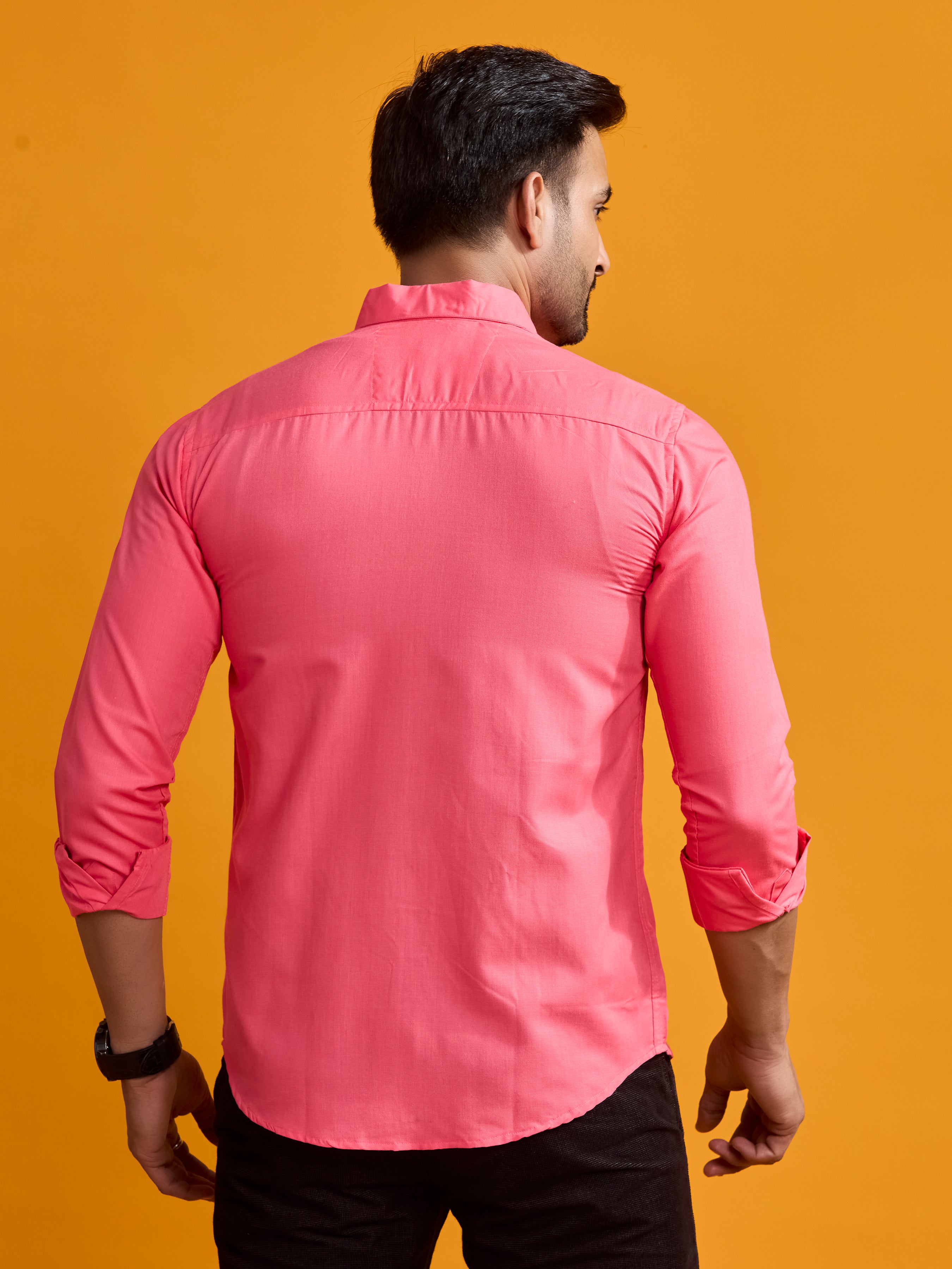 Dark Pink Luxe Satin Shirt