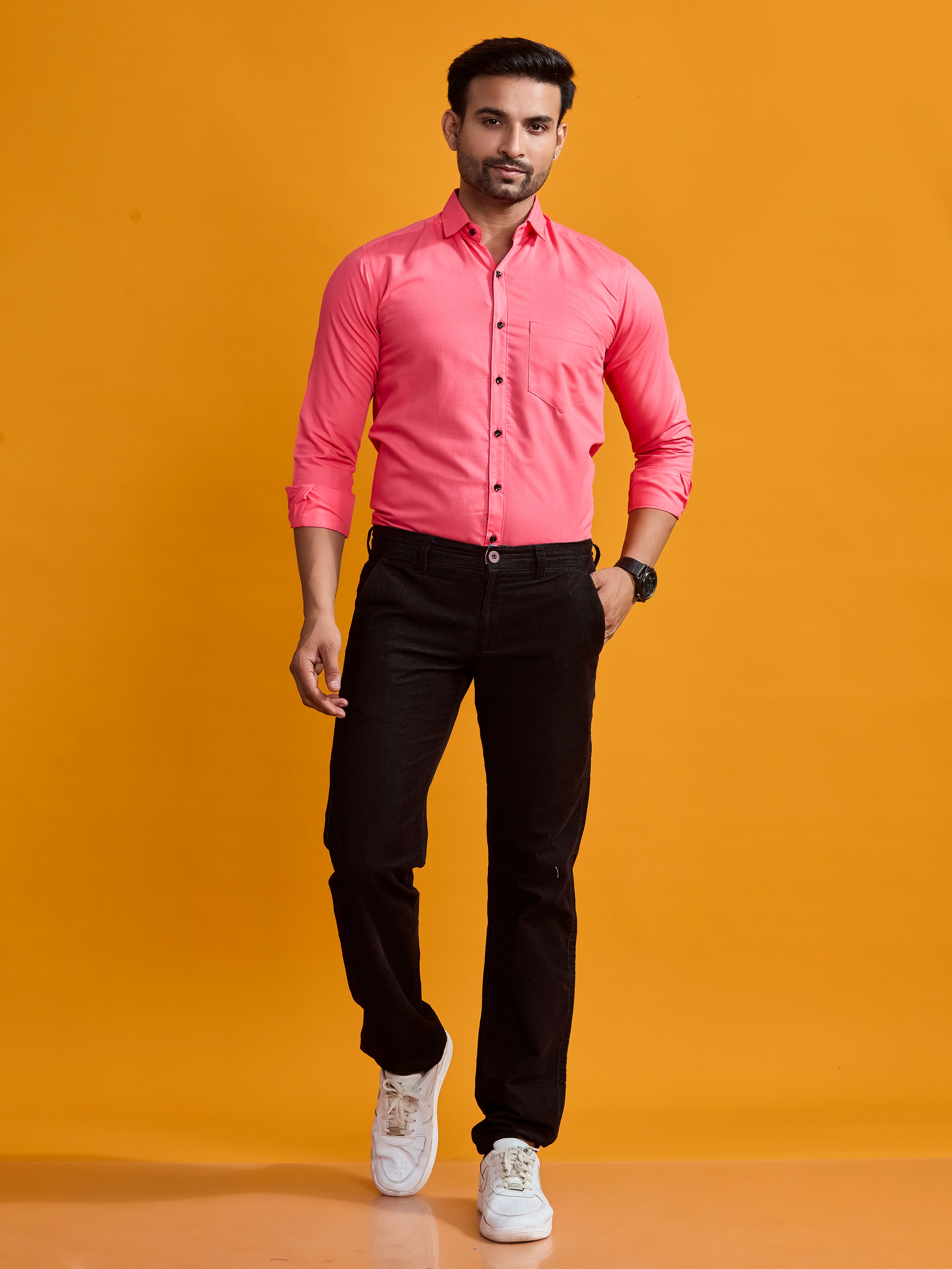 Dark Pink Luxe Satin Shirt