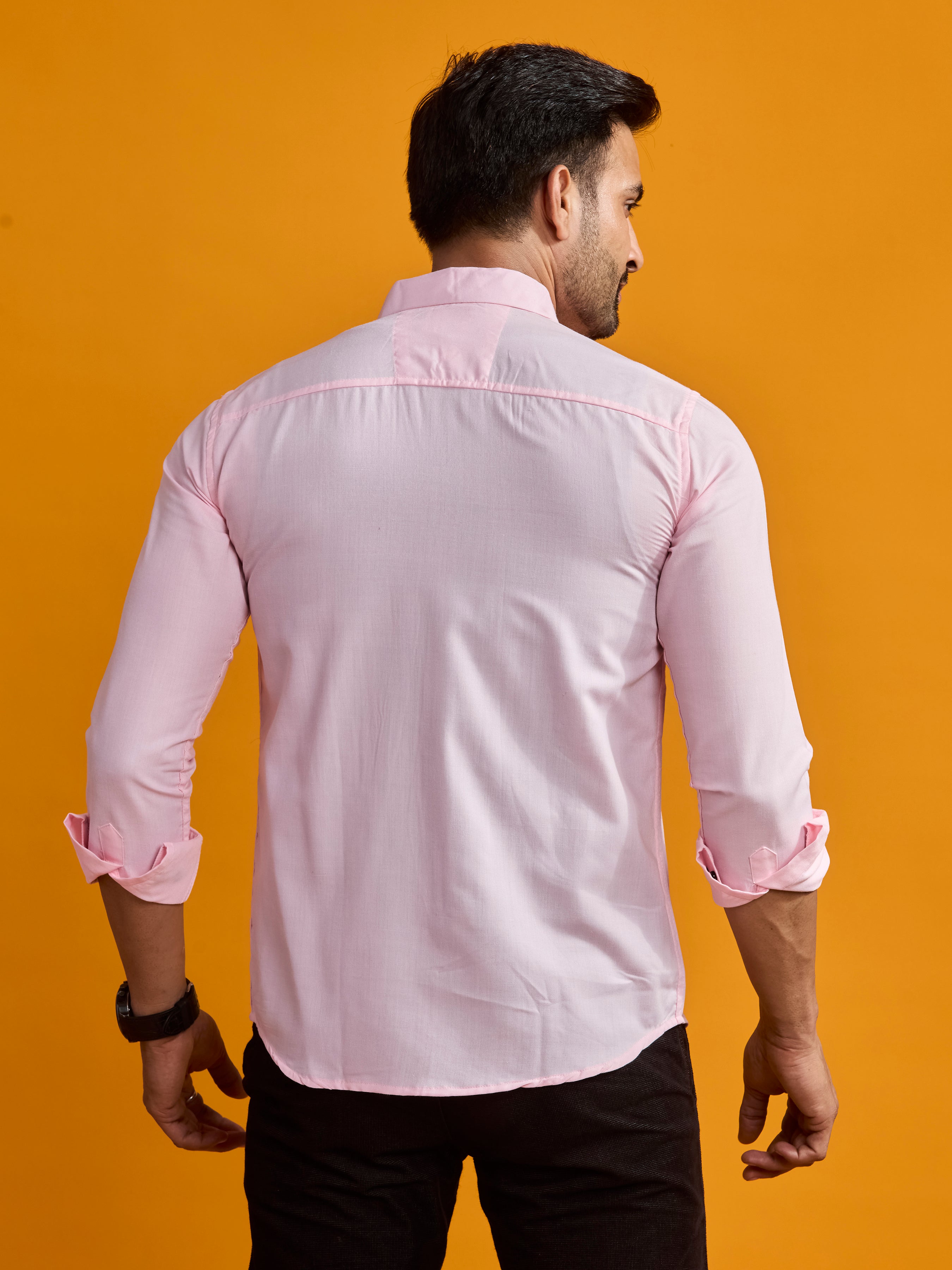 Pink Classic Satin Formal Shirt