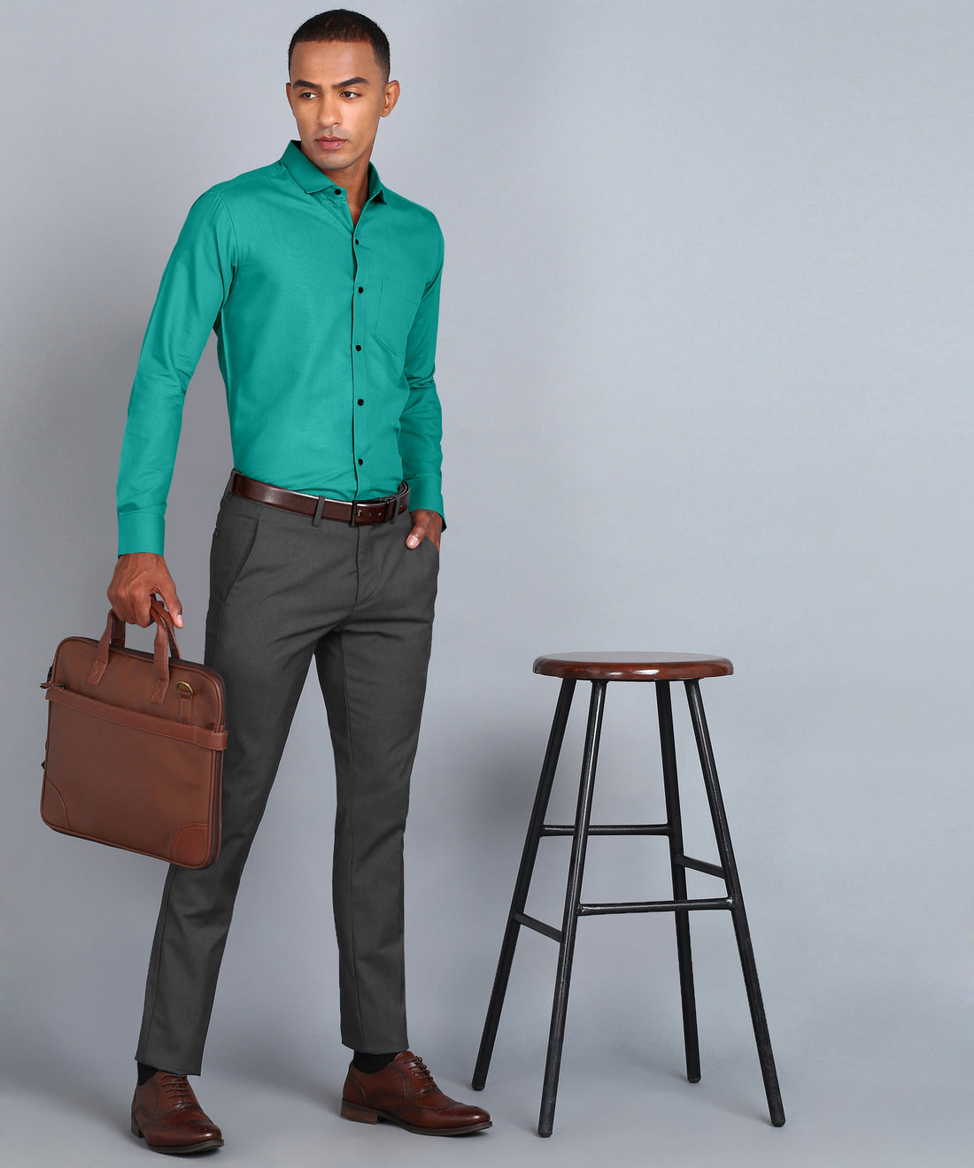 Sea Green Premium Cotton Shirt