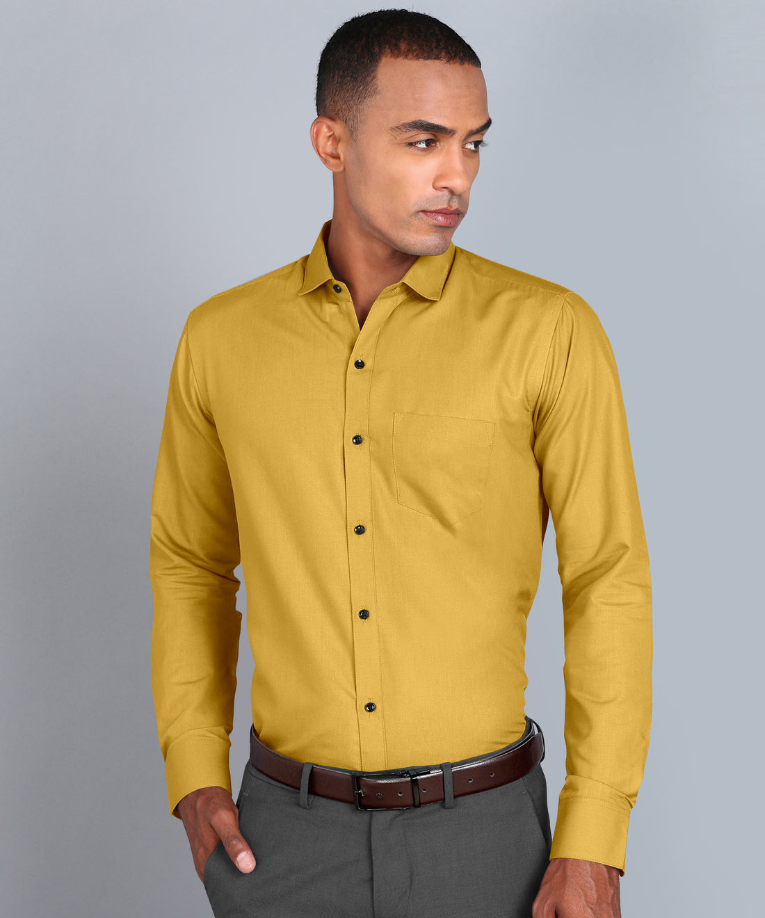 Yellow Luxe Cotton Twill Shirt