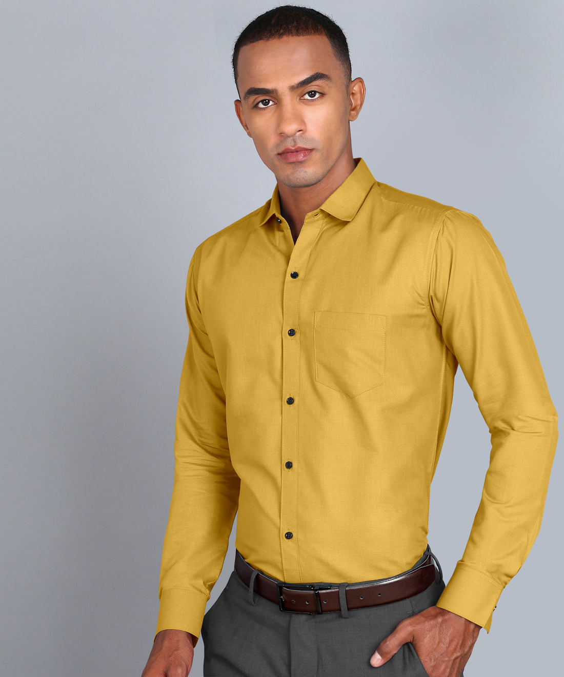 Yellow Luxe Cotton Twill Shirt