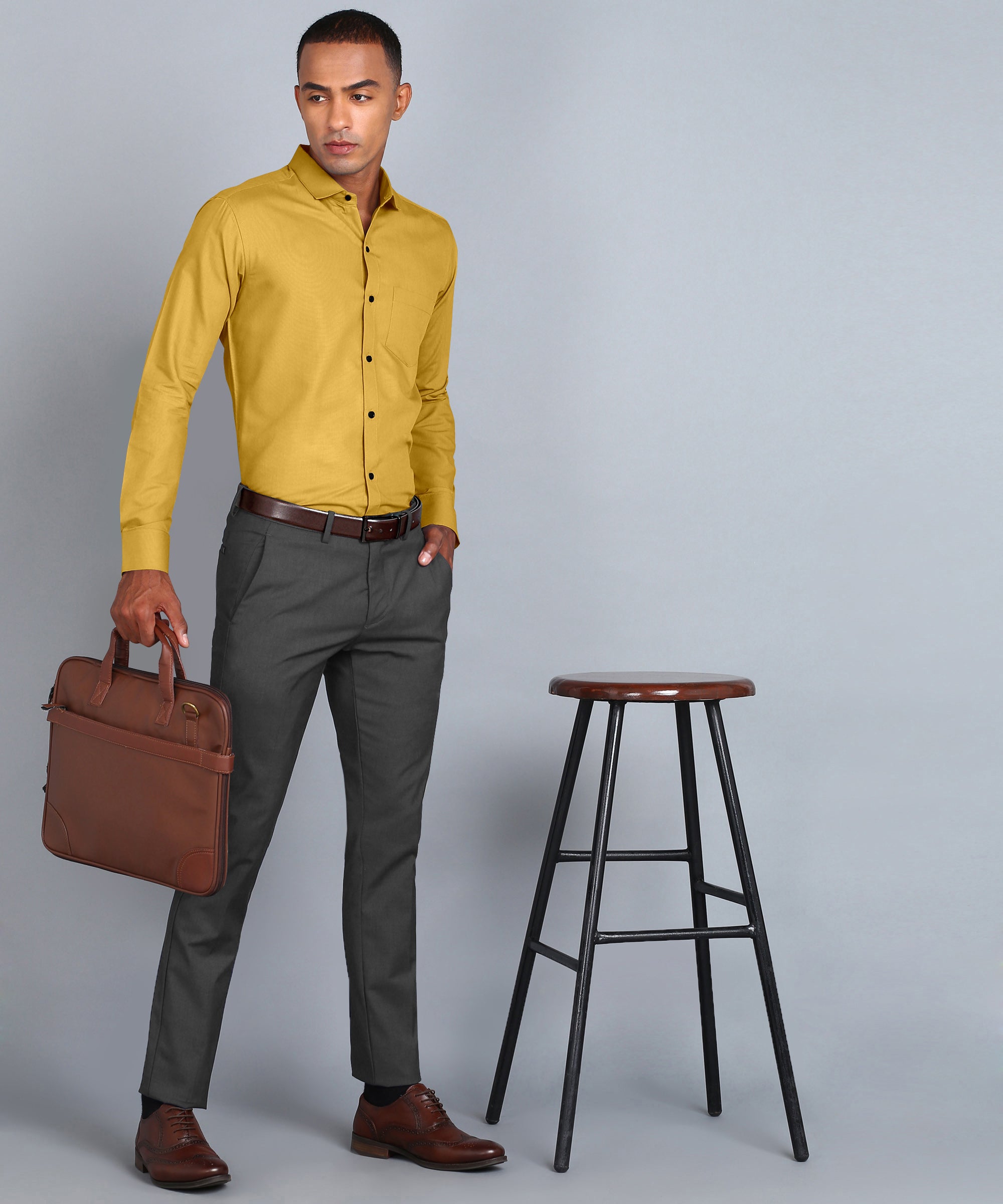 Yellow Luxe Cotton Twill Shirt