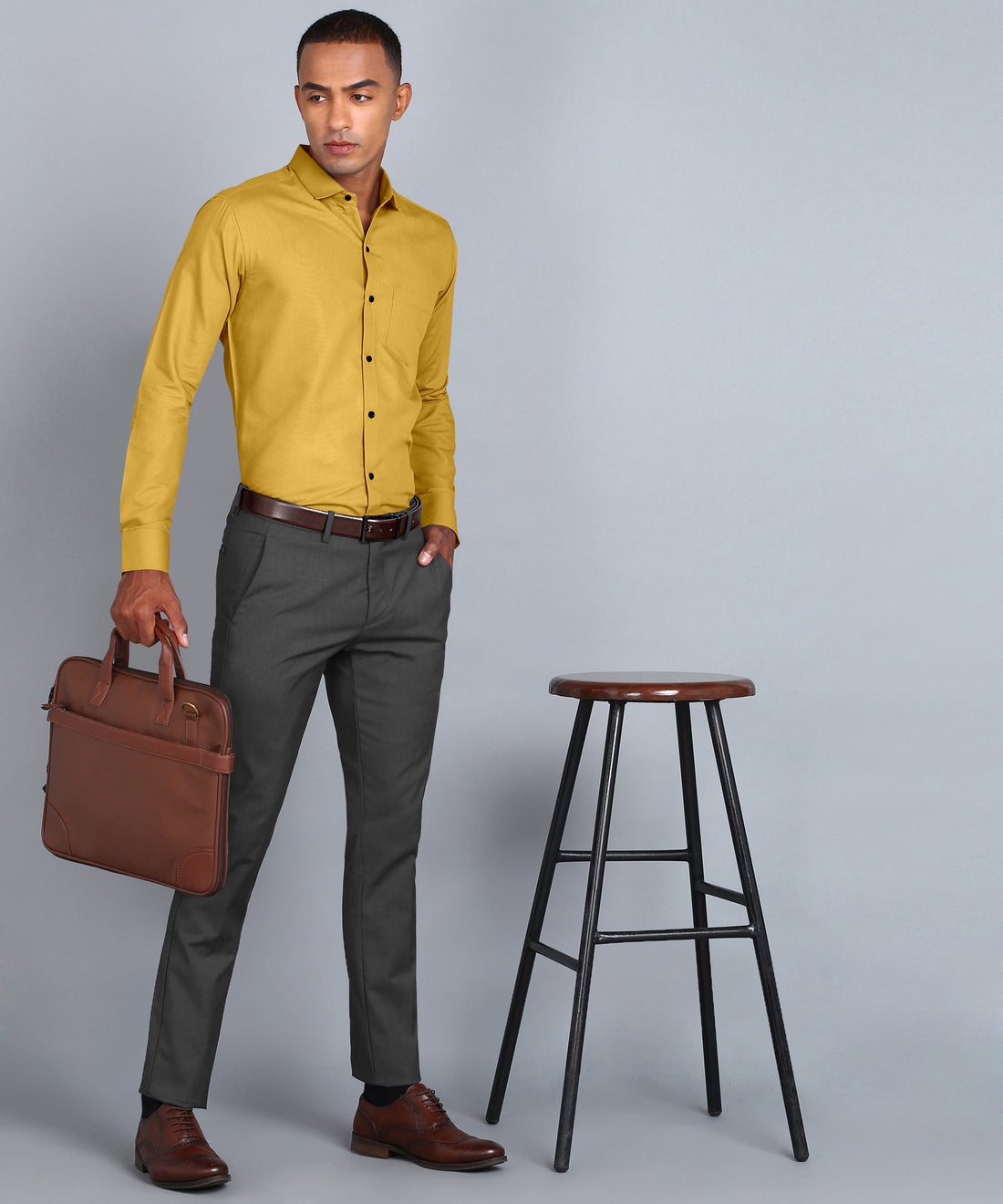 Yellow Luxe Cotton Twill Shirt